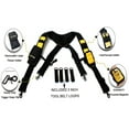 thumbnail image 3 of Tool Belt Suspenders Suspenders For Men Pro Framer's Suspenders For Construction Electrician With Detachable Phone Holder Foam Shoulder Padder Yellow, 3 of 7