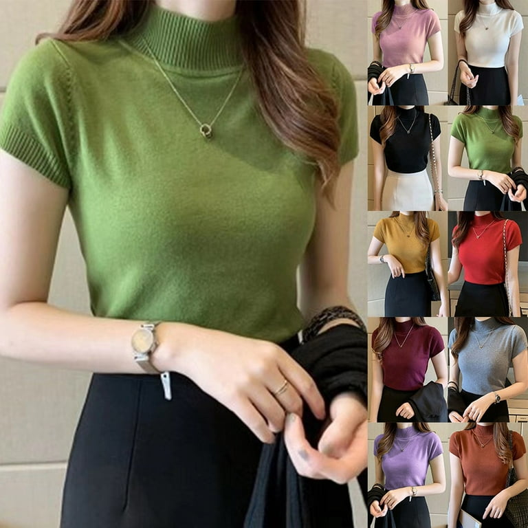 Crop top sweater with shirt underneath 2025