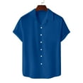 thumbnail image 5 of Men's Casual Linen Shirt - Cuban Collar, Button Down, Breathable Material, Perfect for Summer & Vacation, 5 of 5