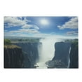 thumbnail image 1 of Waterfall Cutting Board, Victoria Waterfall and Mountain Cliff Sunshine Natural Landscape Photo, Decorative Tempered Glass Cutting and Serving Board, in 3 Sizes, by Ambesonne, 1 of 2