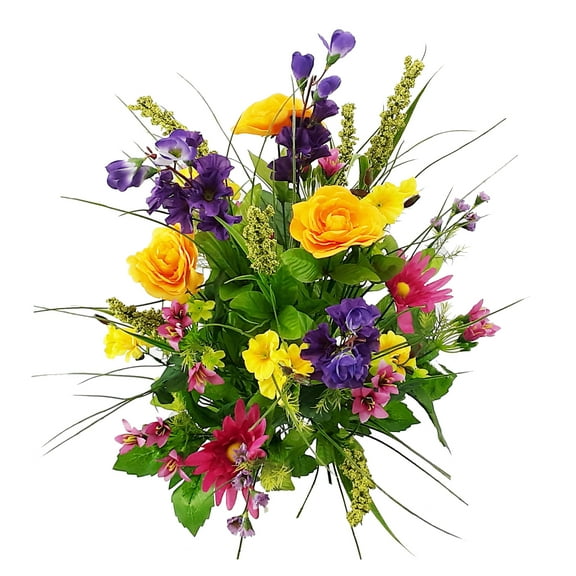 Artificial Dahlia, Morning Glory and Ranunculus and Blossom Fillers Mixed Bush - 30 Stems for Home, Wedding, Restaurant and Office Decoration Arrangement, Summer Mix