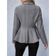 thumbnail image 4 of Blazer Elegante para Mujer, para Oficina, Trabajo, Negocios, Chaqueta con Dobladillo Peplum, Abrigos de Abiertos Al Frente Gris M, 4 of 9