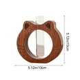 thumbnail image 3 of Adorable florero con forma de gato | Minijarrón de madera de sobremesa con tubo de vidrio para flores frescas | Contenedor hidropónico para decoración del hogar y la oficina, 3 of 6