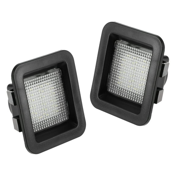 Unique Bargains 2 Pcs LED License Plate Light Tag Lamp Assembly for Ford F-150 2015-2023 No.FL3Z13550A White 6500K White Lens
