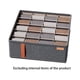 thumbnail image 2 of Billuyoard Caja de almacenamiento de ropa de fácil acceso y fácil organización, caja de almacenamiento de ropa y pantalones Almacenamiento y organización del hogar Gris oscuro 20 rejillas, 2 of 6
