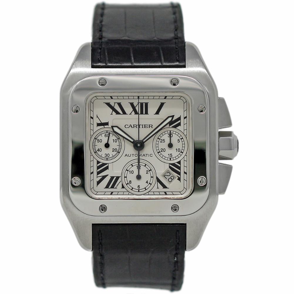 Cartier Santos 100 W20090X8 Steel Watch 