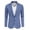Blue, variant on Men's Lightweight Two Button Knit Blazer - Casual Sport Coats Suit Jacket