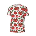 thumbnail image 6 of Wukai Hand Drawn Tomatoes Print Men's Short-Sleeved Mesh T-Shirt,Quick-Dry Short Sleeve Workout T-Shirt-5X-Large, 6 of 8