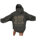 thumbnail image 3 of XINXIAOO Hoodies Sweatshirt for Women Jesus Loves You Hoodie Graphic Letter Print Sweatshirt Oversized Pullover Hoodie Fall Fashion Street Style, 3 of 6