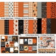 thumbnail image 2 of Inkdotpot Black Orange Halloween Theme Collection Double,Sided Scrapbook Paper Kit Cardstock 12"x12" Card Making Paper Pack Of With Sticker Sheet - 16 Pages - Orange & Black, 2 of 4