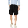 thumbnail image 2 of Sngxgn Men's Casual Flat Front Short with Elastic Waist and Pockets(Black,XL), 2 of 4
