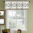 thumbnail image 3 of 2 Pack Valances for Window, Beige Boho Short Curtains for Kitchen Bedroom Living Room, Vintage Ethnic Tribe Abstract Art Retro Rod Pocket Small Window Treatment Valance Drapes 42 x 18 Inch, 3 of 8