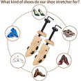 thumbnail image 2 of Camilla de zapatos para hombres y mujeres, camilla de zapatos de madera mejorada, un par de camillas de zapatos profesionales ajustables en 4 direcciones con longitud y ancho estirables., 2 of 5