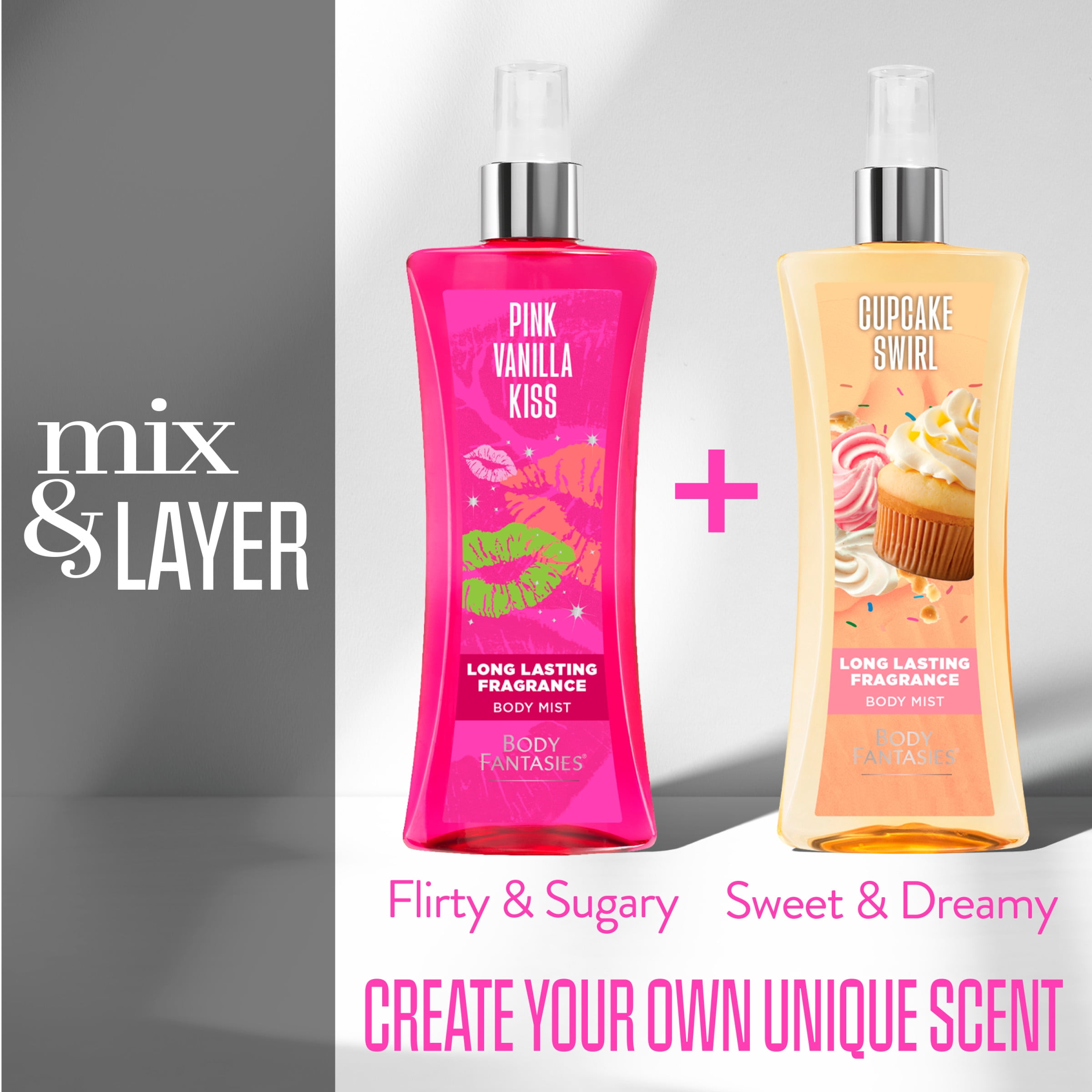 Body Fantasies Signature Pink Vanilla Kiss Fantasy Fragrance Body Spray, 3.2 fl oz