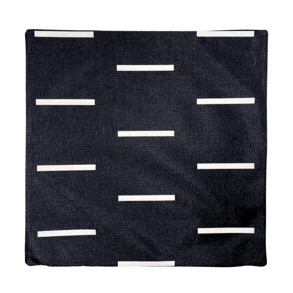 Black with White Line Pattern Pillow Cover | Modern Farmhouse | Minimalist | Luxury Throw Pillows | Beautiful Throw Pillow | High End Pillow