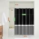 thumbnail image 2 of Cortina De Ducha Negra Rayas Blancas Con Borlas Negras Juego De Cortinas De Baño De Poliéster Con Ganchos Cortinas De Baño Decorativas Para Hotel Spa Pesadas De 72 Pulgadas 72 X 72, 2 of 5