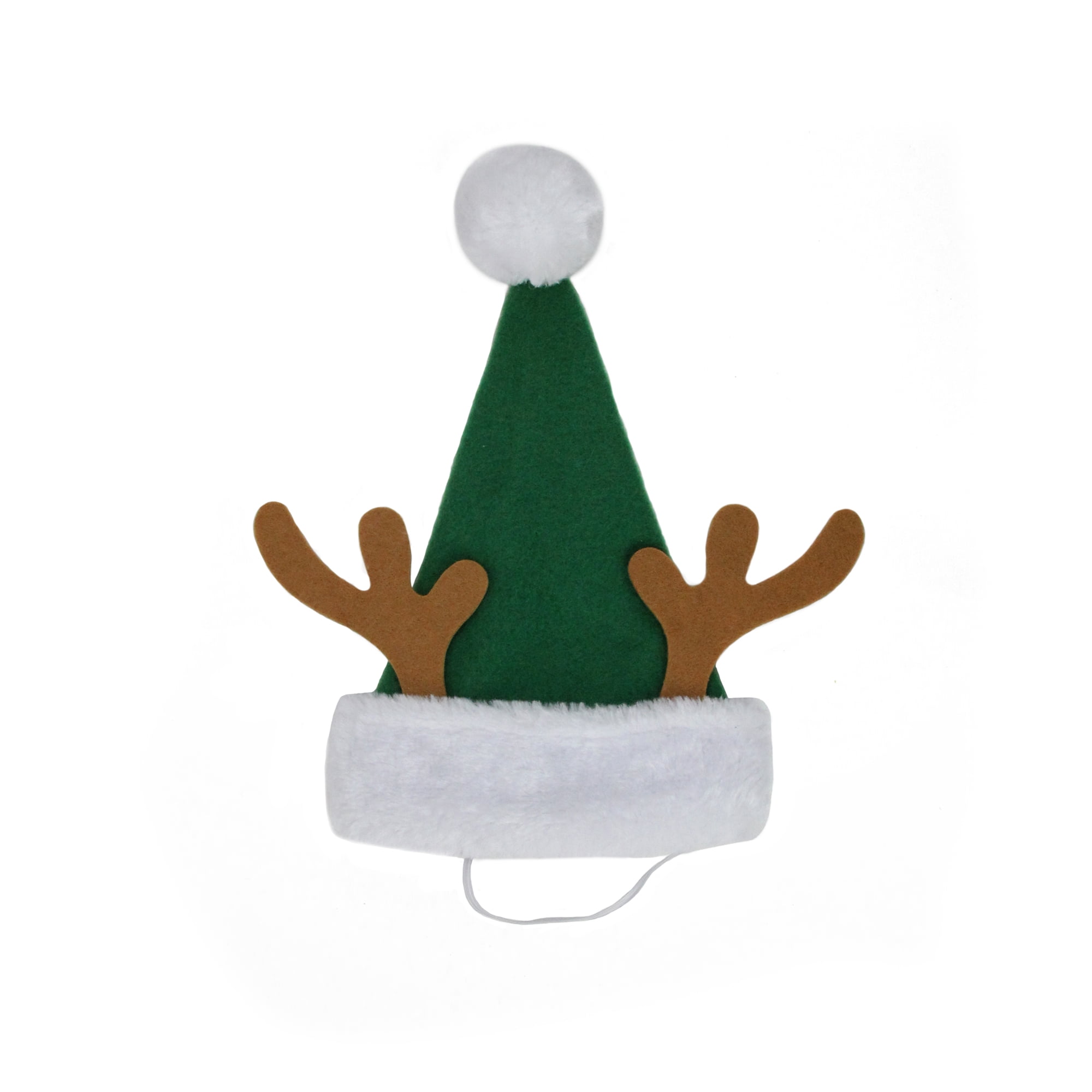 green and white santa hat