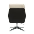 thumbnail image 6 of Linon Merle Accent Chair with Swivel, Brown Faux Leather and Beige Sherpa, 6 of 13