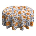 thumbnail image 4 of Pioneer Flower Round Tablecloth 60" X 60",Wrinkle Wipeable Table Cloth for Kitchen Dining Room Picnic Patio Party, 4 of 6