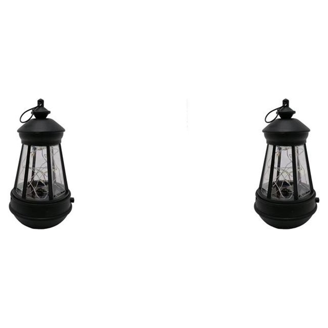 Ounissouiy Luz alimentada por energía solar con gancho Linterna retro portátil Decoración Camino nocturno Herramienta de iluminación de Type1 NO1