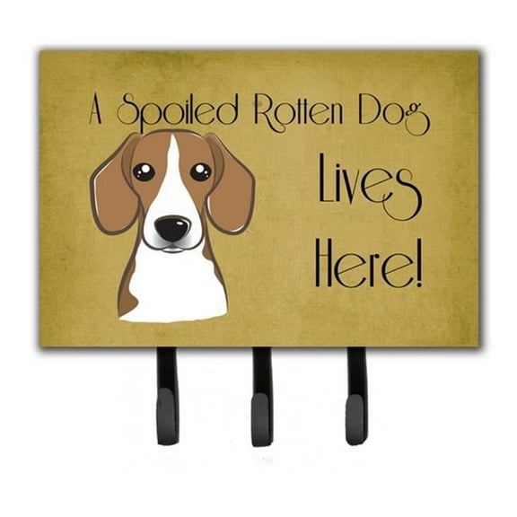 Carolines Treasures  Beagle Spoiled Dog Lives Here Leash & Key Holder