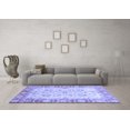 thumbnail image 3 of Ahgly Company Indoor Round Oriental Blue Modern Area Rugs, 4' Round, 3 of 4