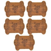 5 Pieces/Set Natural Wooden Spool Bobbins Sewing Thread Holder Organizer for DIY Craft Project Cross Stitch Embroidery