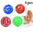 thumbnail image 2 of 4PCS Cat Bell Ball Plastic Hollow out Interactive Cat Bell Toy Cat Toy Ball, 2 of 10