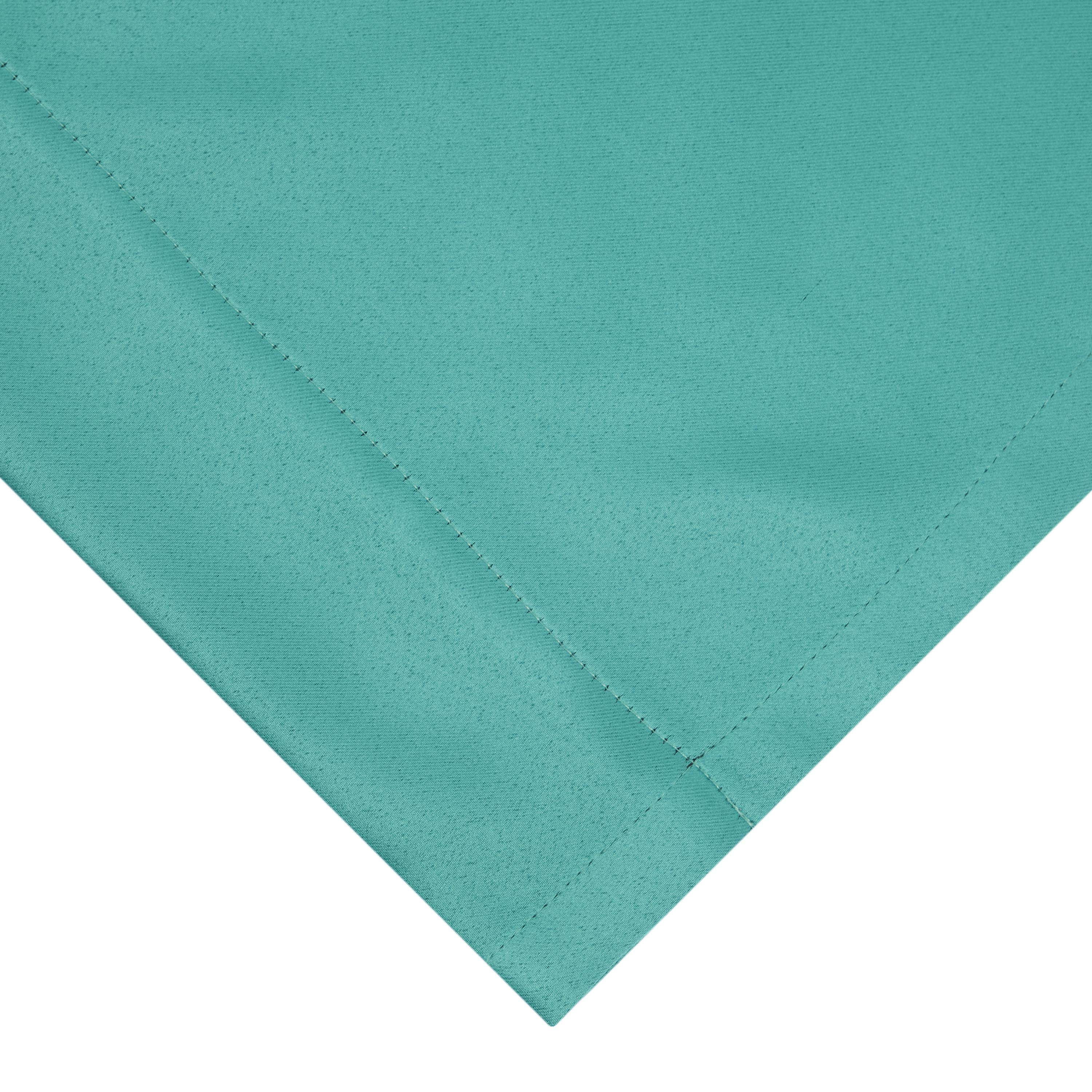 Your Zone Solid Blackout Curtain Panel Pair, Set of 2, Teal Moss, 30 in W x 84 in L