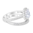 thumbnail image 3 of Cushion Cut Wedding Ring Band Round CZ 925 Sterling Silver Size 10, 3 of 7
