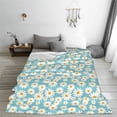 thumbnail image 5 of Sikiie Daisy Floral A Ultra-Soft Micro flannel Blanket Luxury All Seasons Warm Blanket for Bedding Sofa and Travel (4 sizes)-80"x60", 5 of 7