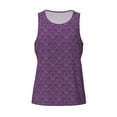 thumbnail image 3 of Haiem Retro Florals Purple Men Workout Tank Top Gym Bodybuilding Sleeveless Muscle T Shirts Athletic Tank Breathable Workout Shirt-X-Large, 3 of 8