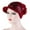 Wine Red, variant on SPRING PARK Fashion Women Winter Warm Knit Hat Wide Brim Crochet Cap with Flower Sequin Decor