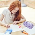 thumbnail image 2 of Large Capacity Colored Canvas Storage Pouch Marker Pen Pencil Case Big Capacity Pencil Case Large Pencil Pouch Aesthetic Supply for Girls Adults School Supplies for Kids for Adult Office College, 2 of 4
