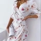 thumbnail image 4 of Vestido largo de playa con estampado floral vintage y cuello en V para mujer$Vestidos de verano con cuello en V y mangas cortas para mujer$Vestido largo informal con estampado floral y, 4 of 4