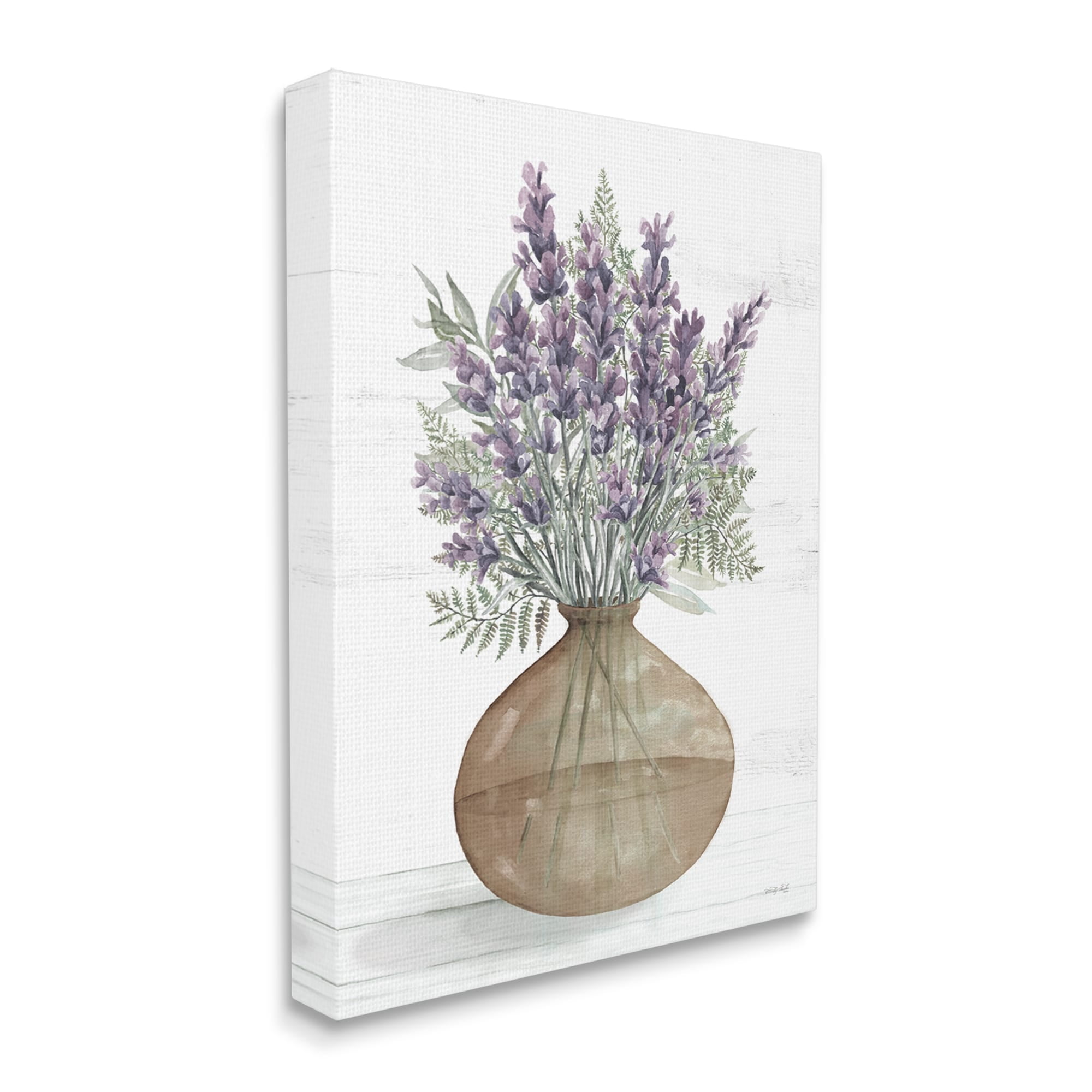 Stupell Lavender & Fern Herbs Bouquet Botanical & Floral Painting Gallery Wrapped Canvas Print Wall Art