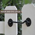 thumbnail image 5 of 2Pcs Cabin Hook Gate Hook Lock,100mm Stainless Steel Heavy Duty Gate Latch, Hook and Eye Latch for Garage,Door,Window(4Inch), 5 of 5