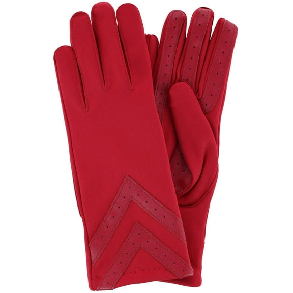 Isotoner Touchscreen Chevron Winter Gloves with Fleece Lining (Women)