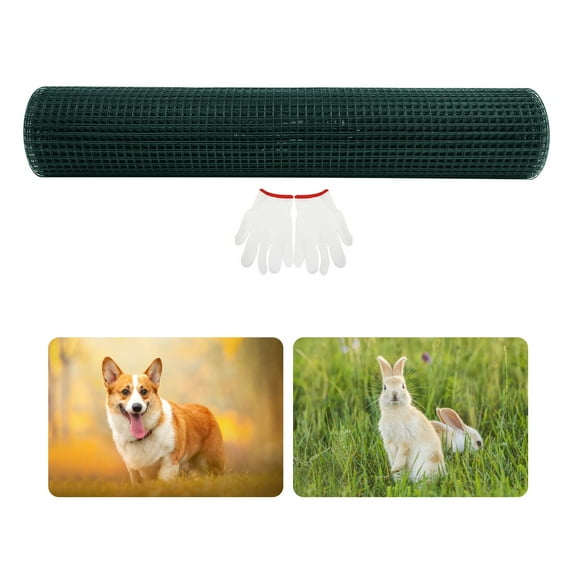 100FT Hardware Cloth 1/2" Welded Wire Mesh Chicken Wire Poultry Fence Dark Green
