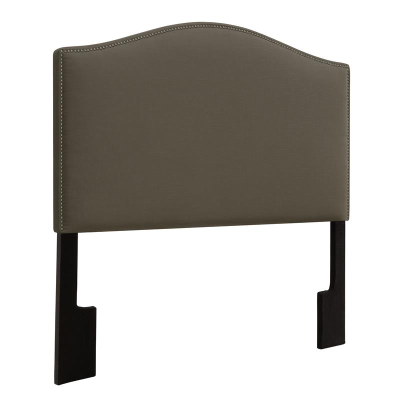 Home Fare Camel Traditional Nailhead Linen Upholstered Headboard, Full