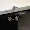 thumbnail image 4 of Boucles d'Oreilles Flocon de Neige Non Percées Design Féminin Boucles d'Oreilles Diamant, 4 of 9