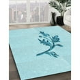 thumbnail image 3 of Ahgly Company Tapis d'Intérieur Lavables en Machine Bleu Diamant Bleu Transitionnel, 8' Carré, 3 of 7