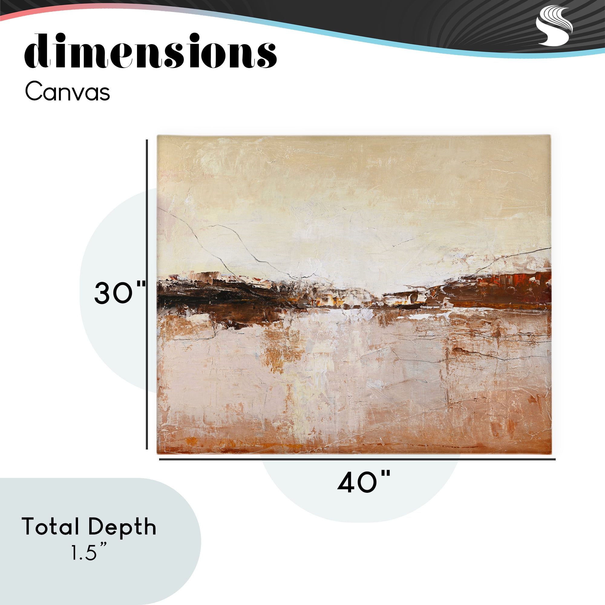 Warm Distressed Horizon Canvas Wall Art, design by Design Fabrikken