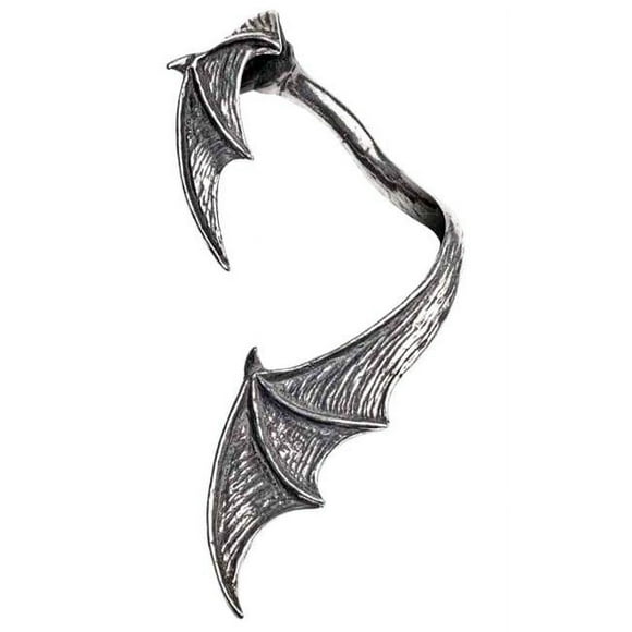 A Night with Goethe Gothic Pewter Bat Wing Ear Wrap