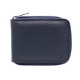 thumbnail image 1 of Cartera Hombre Piel Genuina Cierre Seguro Monedas Interiores en Tela Azul, 1 of 8