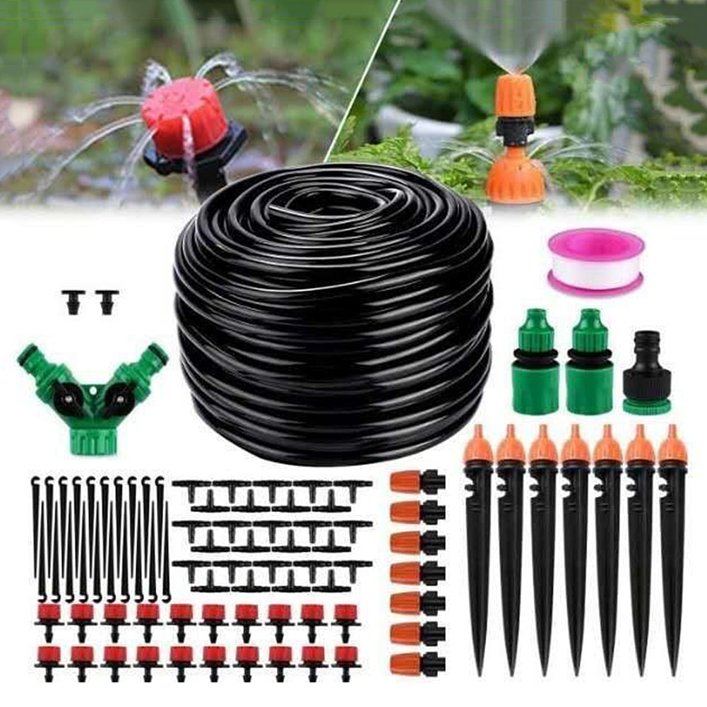 Automatic Drip Irrigation System Kit Plant Adjustable Self Watering Garden Hose 