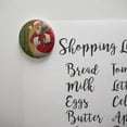 thumbnail image 2 of Christmas Holiday Greetings Santa Claus Holly Kitchen Refrigerator Locker Button Magnet, 2 of 6