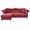 Red, variant on Glory Furniture Hollywood G0669B-SC Sofa Chaise , BURGUNDY