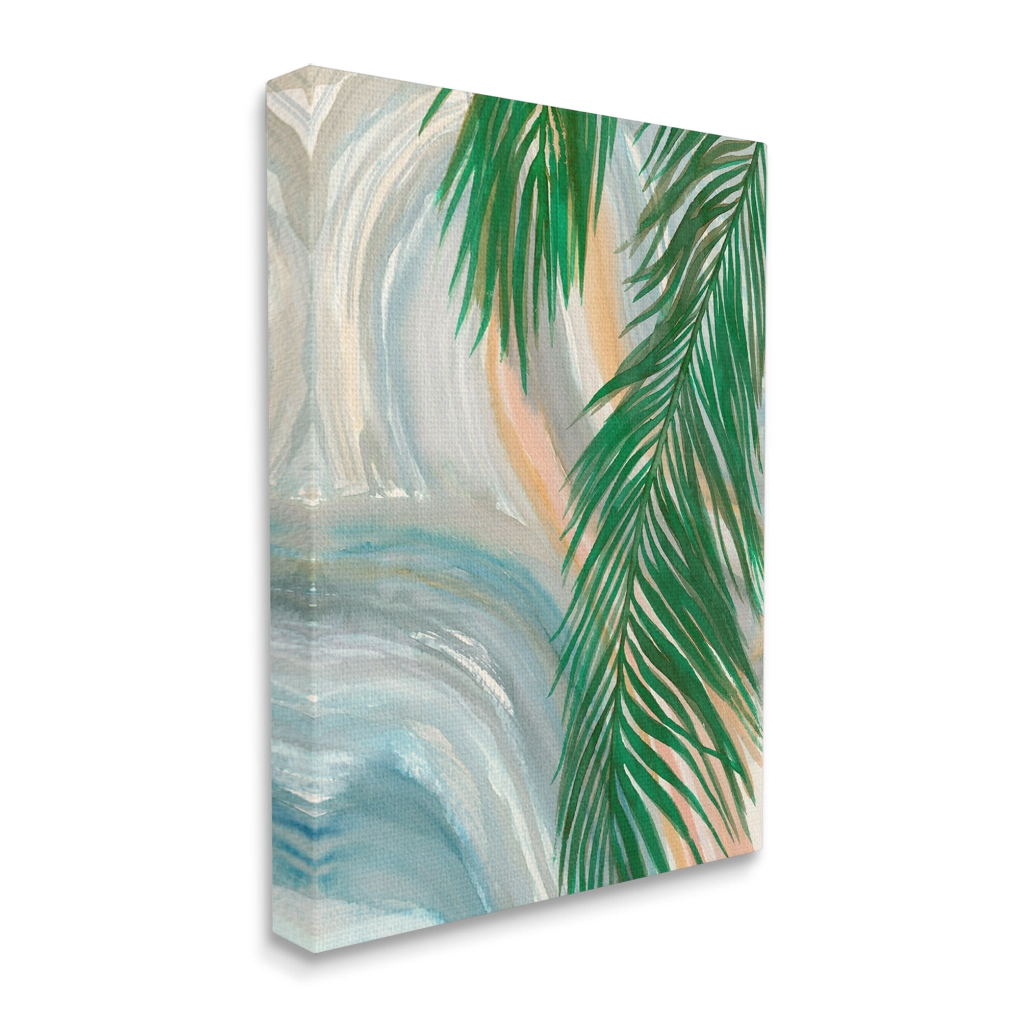 Stupell Industries Tropical Palm Tree Leaves Close Up Swirl Pattern Painting Gallery Wrapped Canvas Print Wall Art, Design by Elvira Errico