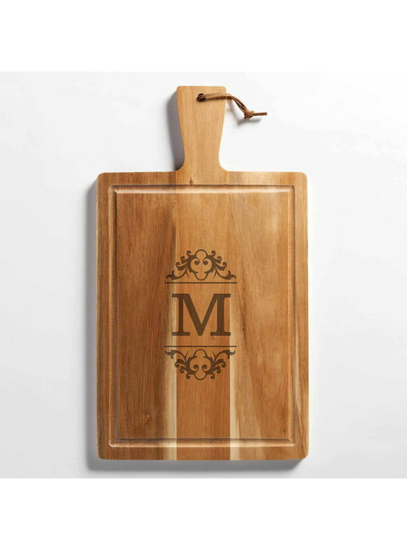 Personalized Scroll Initial Carving Board